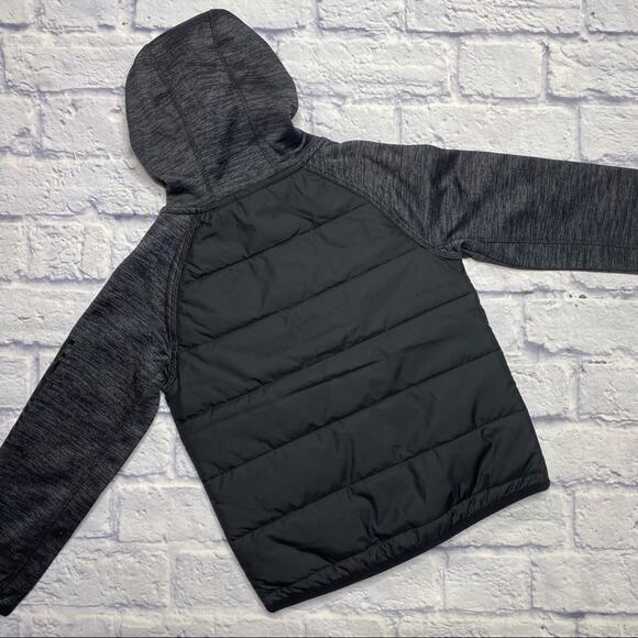 Under Armour Day Trekker Hooded Hybrid Jacket in Black/Gray - Picture 7 of 8